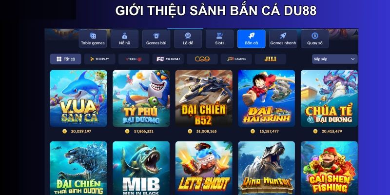 Bắn Cá DU88 - Sân Chơi Săn Cá Cực Hấp Dẫn Cho Ngư Thủ - novix
