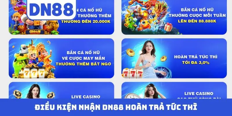DN88 Hoàn Trả Tức Thì - Ưu Đãi Cho Tất Cả Thành Viên - novix